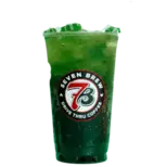 The 7 Brew menu green gummy bear fizz