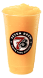 The 7 Brew menu peach smoothies